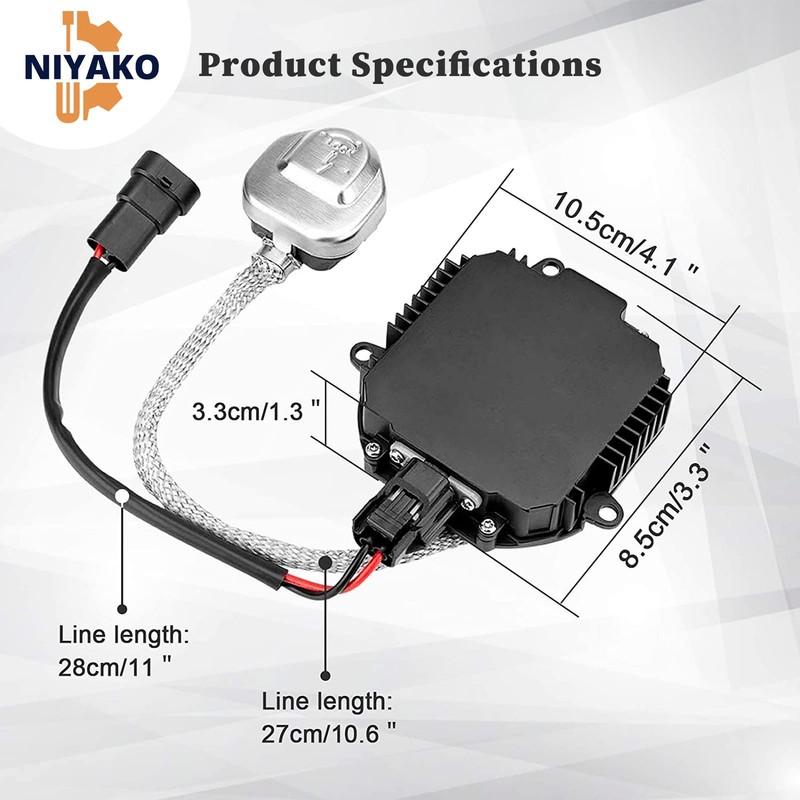 Niyako Xenon HID Ballast Headlight Control Unit with Ignitor Replacement#
