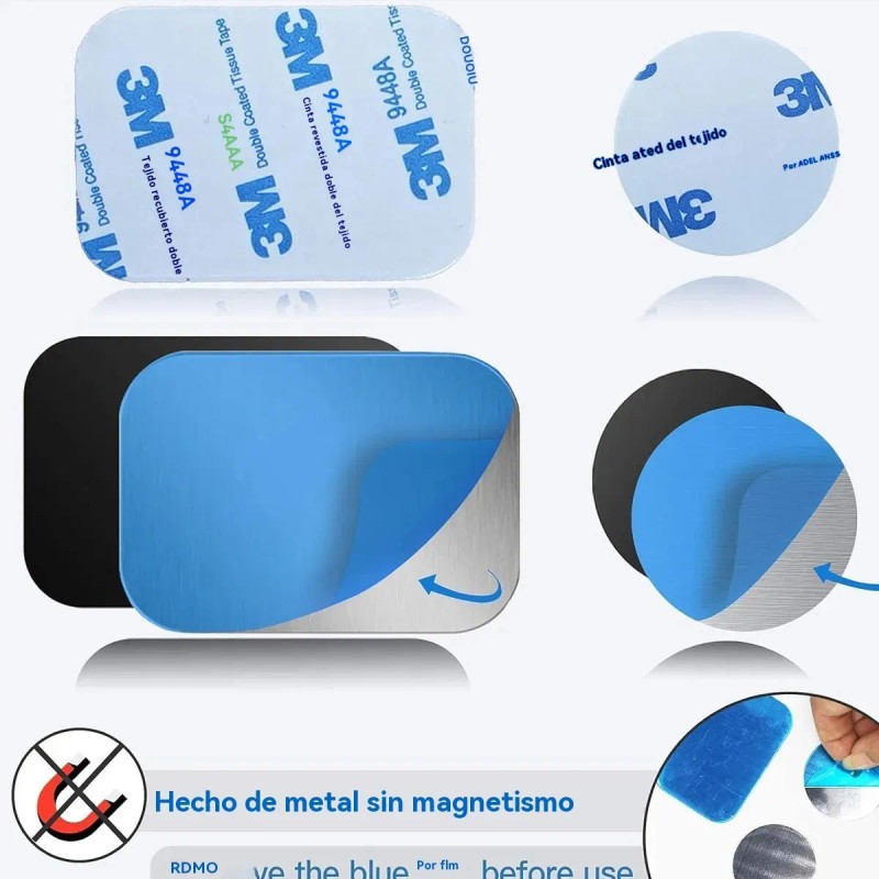 50 Placas Metálicas Para Soporte De Teléfono De Coche65x45mm