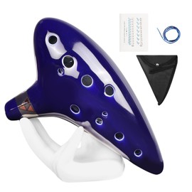 Mr.Power 12 Holes Ocarina Alto C Flute Occarina Taps Blue Ceramic/Clay stl Orcarina Inspired of Time With Bag and Song Book, Compatible for Beginners, Zelda Fans, Musical Instruments