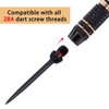 Heveer Steel Darts Tips Black Dart Tips with 2BA Thread