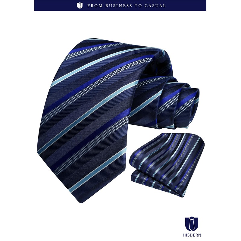 HISDERN HTC-04S Men's Necktie, Chief Set, 40 Patterns, Business, Weddings,
