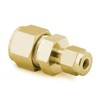 SWAGELOK B-600-6-4 3/8 INCH X 1/4 INCH Tube OD, Brass,
