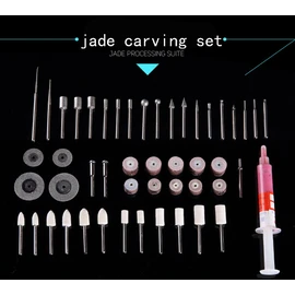 52pcs Diamond Mounted Burr Sets for Jade/Stone/Jewelry Making, Engraving, Polishing and Buffing Fit Dremel Rotary Tools