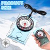 Geiserailie 20 Pcs Acrylic Orienteering Compass, Navigation Backpacking Compass Hiking