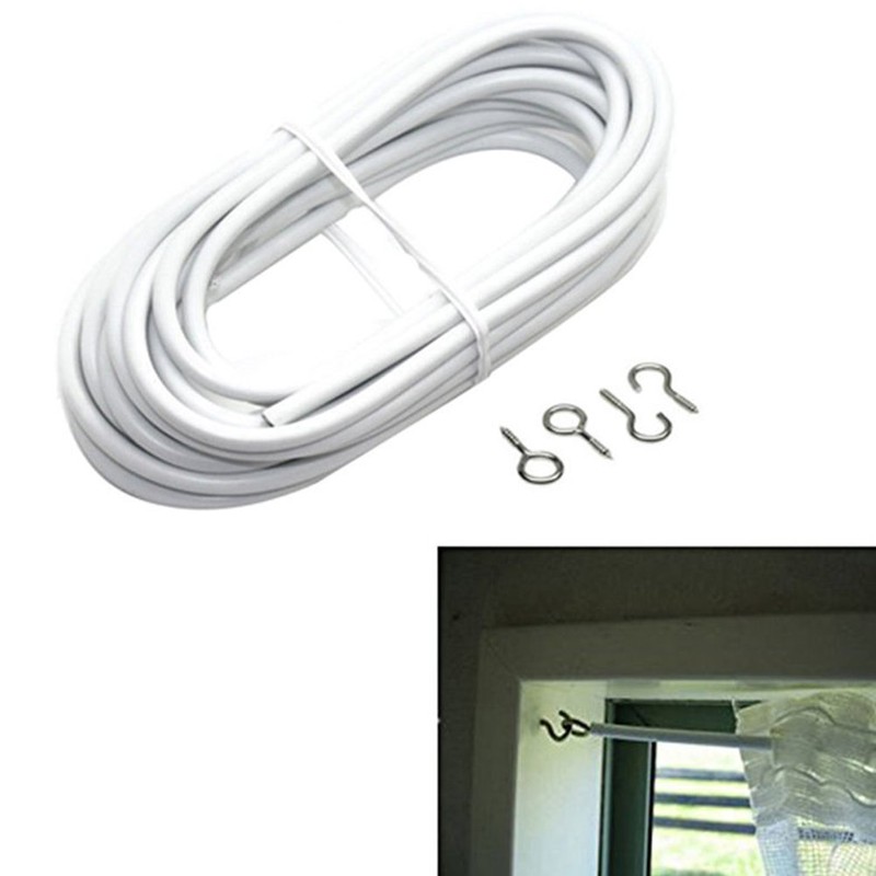 Xiaokeis Net Curtain Wire White Hanging Window Cord Cable Kit