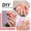 GlamRays 240 Pieces Short Half Cover Almond Nails & 240