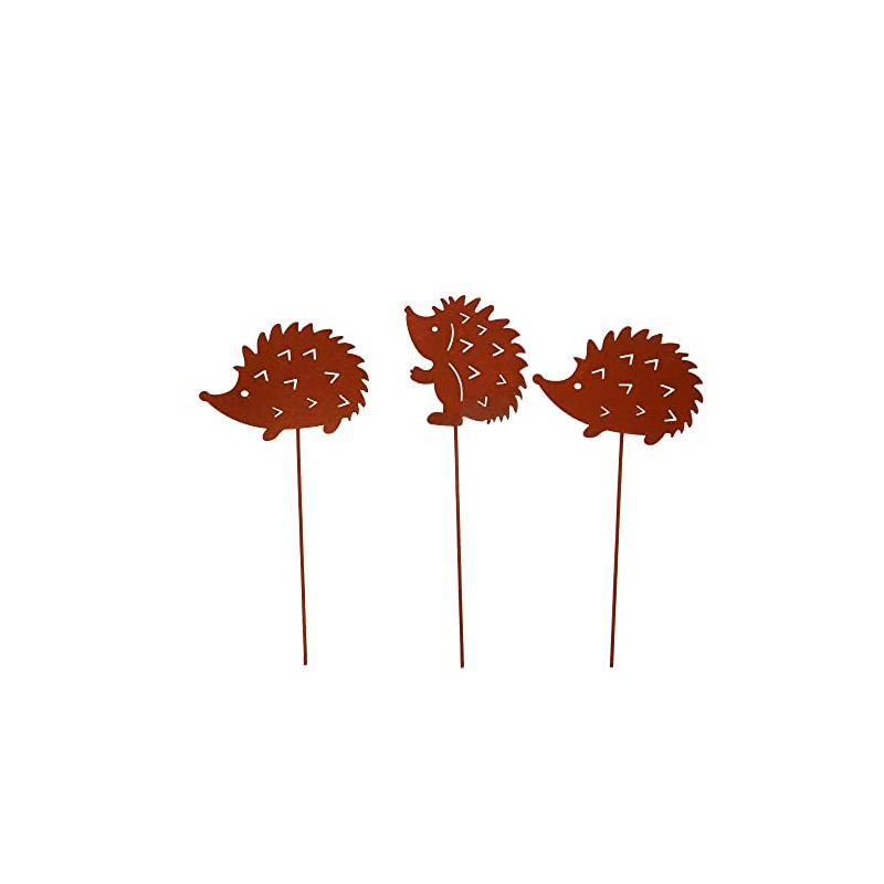 UNUS Garden Hedgehog Garden Stake, Set of 5, Garden Decoration
