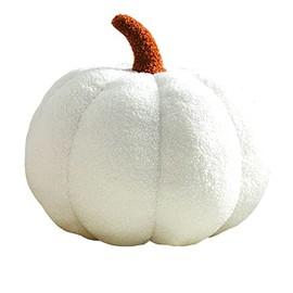 Maxpetus 3D Simulated Pumpkin Pillow Plush Pillow Sofa Cushion (11inch, White)