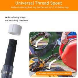 Gas Can Replacement Spout Hose Fits VP Racing Fuel Jug, Gas Can Nozzle Replacemen for 5 Gallon VP Fuel Can, Fuel Hose for Racing Fuel Tanks Jegs Jugs, LC2 Jugs, Scribner Fuel Jugs