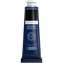 Lefranc & Bourgeois Fine Oil Smooth & Highly pigmented Oil, oil-based paint, Elfenbeinschwarz, 40 ml