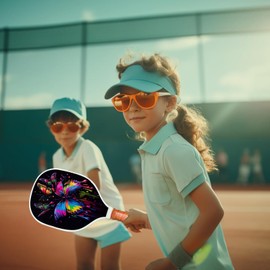 Curve Classic Wood Pickleball Paddle USAPA Approved Pickleball Paddles Outdoor Sports Pickle Ball Racket Paddle Unique Colorful Graffiti Butterfly Design Pickleball Paddles