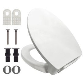 Soft Close Toilet Seat - Elongated for Toto SS114#01 Cotton White Mounting Hardware included