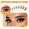 QUEWEL Lash Clusters Kit 320Pcs 60D+80D Mix 12-18mm Cluster Lashes