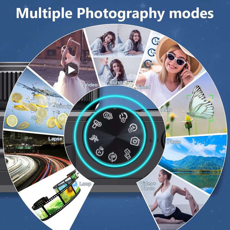 4K Vlogging Camera for YouTube, 64MP Digital Camera for Photography