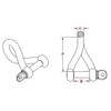 Stainless Steel 316 Twist Shackle 1/2" (12mm) Marine Grade