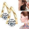 HOMEBEARJ Gold Lymphvity Germanium Earring, Hypoallergenic Zinc Hoop Earrings with