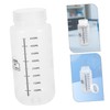 BUGUUYO 4pcs Plastic Graduated Reagent Bottles with Wide Mouth and