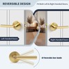 LOQRON 5 Pack Wholesale Keyed-Alike Brushed Gold Keyed Entry Door