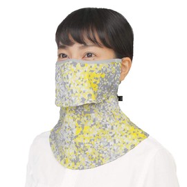 YAKeNU UV CUT MASK UV Protection Face Cover, Yakenu Fit, Normal, UV Protection Mask (Snap Button, 578 Yellow Prism)