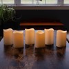LumaBase Battery Operated LED Pillar Candles - Set of 6