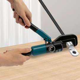 Hydraulic Crimping Tool, 45KN Hydraulic Press Cable Railing Kit with 8 Dies Hydraulic Hand Crimper Hardware Wire Rope Swaging Kit for Automotive Repair Shops, Construction Sites