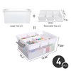 Citylife 17 QT Storage Box with Removable Tray Closet Organizers