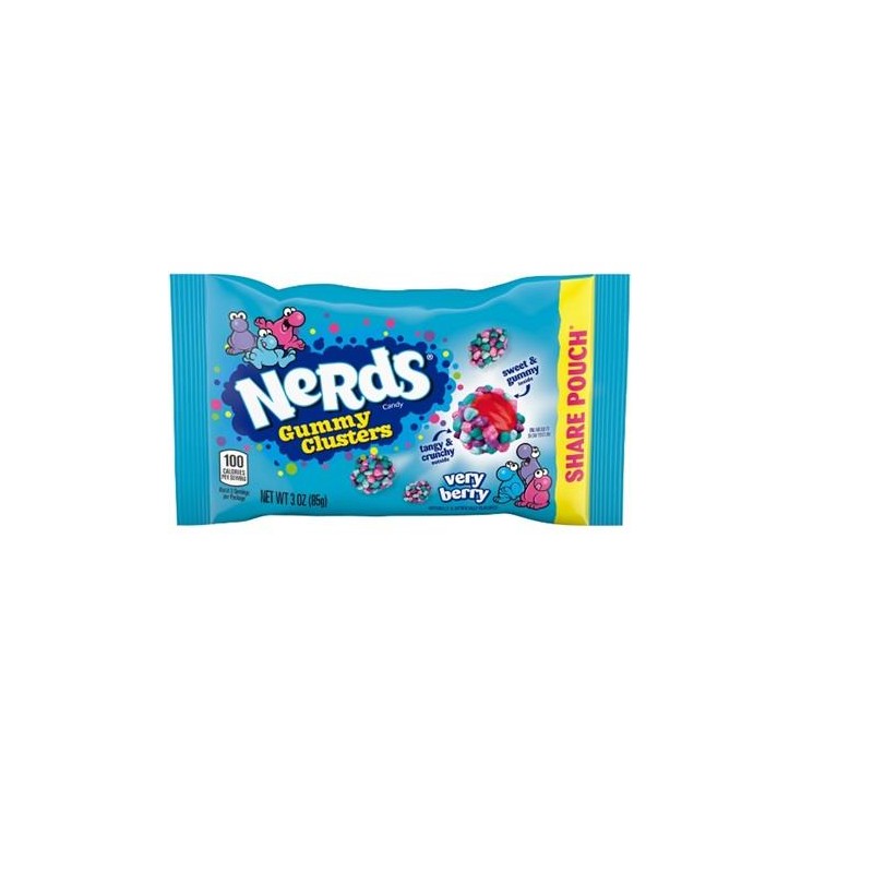 Nerds Gummy Clusters Candy, Very Berry, 3 Ounce (Pack of