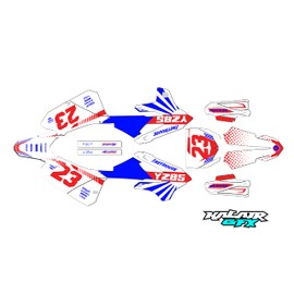 Kalair GFX Graphics Kit for Yamaha YZ85 (2022-2023) FH Series Red-blue 21 Mil - Dirt bike Custom Racing Graphics Decals Stickers Kit, no-plastics