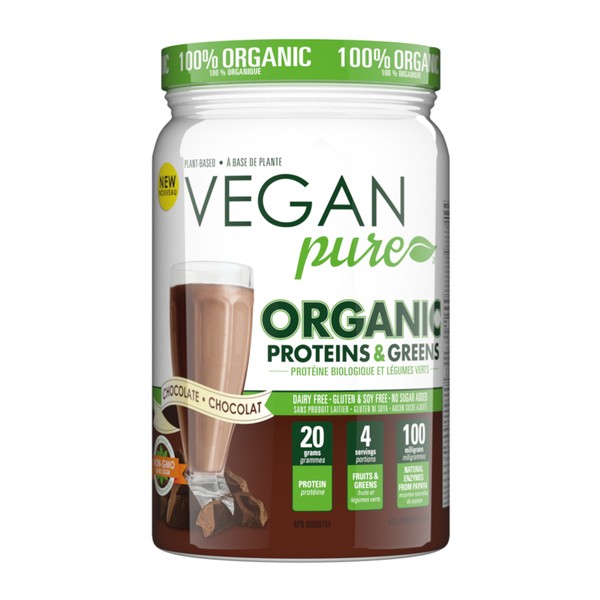 Vegan Pure Organic Protein & Greens Chocolate 478g
