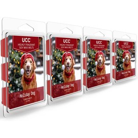 UCC Christmas Wax Melts, Premium Plant Based Natural Soy Scented Melts Cubes, Wax Melts Tarts, Colored Wax Melt Gift - 4 Pack