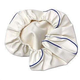 Yamaha Remote Control Jog (SA16J) (5KN) Dedicated Design Seat Cover, Strong Rubber Type, Made in Japan (Thick Fabric) [Fabric Color: White/Piping: Blue] Cover Type CHRIS-YCR2018-C20P50