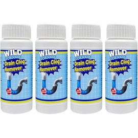 Drain Clog Remover, Sink Drain Cleaner Fast Foaming, Clogged Drai Remover Rapidly by Dissolve Impurities, Quick Cleaning Tool for Pipes & Toilet, Kitchen Sinks, Bathroom Showers（480g）- 4 pcs