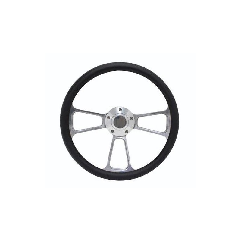 Forever Sharp Billet Steering Wheel 14" Half Wrap Black Matte