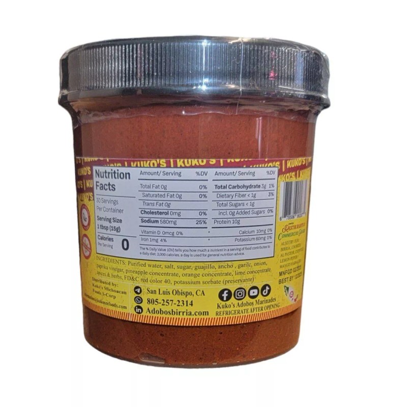 Kuko's M Foods BARBACOA MARINADE Adobo chili Paste cooking sauce