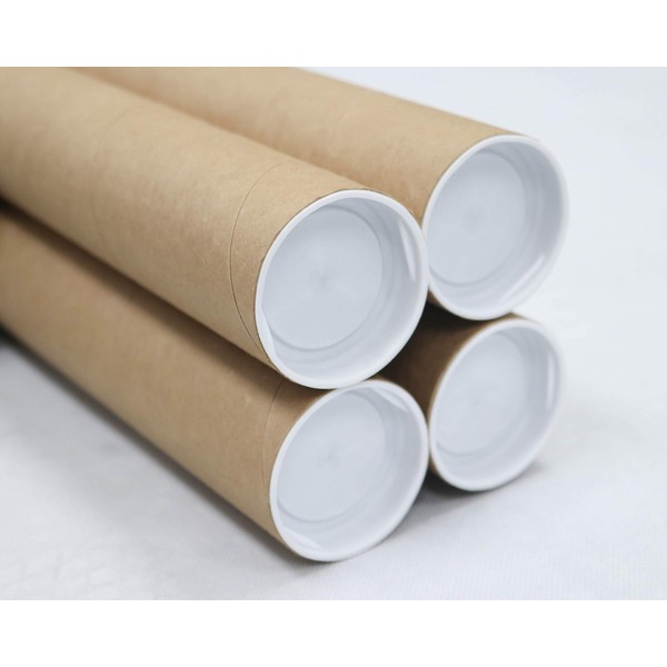 2 inch x 18 inch, Mailing Tubes with Caps (4