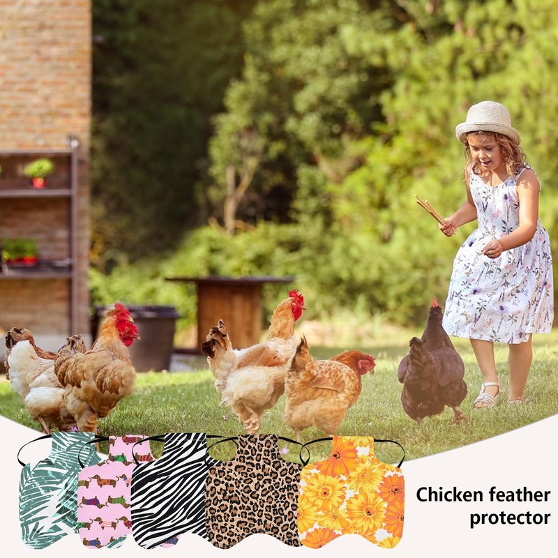 5 Pieces Chicken Saddle Hen Apron Set, Feather Protection Jacket