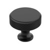 Coinkoly 10 Pack 1-1/5"(30mm) Matte Black Knurled Cabinet Knobs for