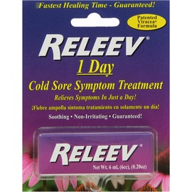 RELEEV 1 Day Cold Sore Treatment 6 mL (Pack of 2)
