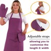 OceanSSH Kitchen Apron and Oven Mitt Set-3 pcs; Adjustable Cooking