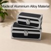 Large Size Lockable Cash Box, Alum Alloy, 1-Row Tray, for