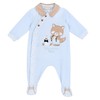 Chicco, Baby Boys Soft Warm Fabric Footed Teddy Bear Jumpsuit,