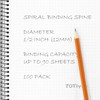 TOTiyea 100 Pack Plastic Spiral Binding Coils, 12mm(1/2") Binding Spirals,