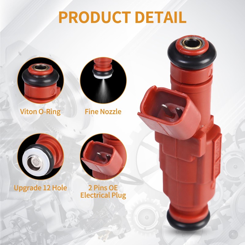 AISHAN 4PCS Fuel Injectors 12 Holes Compatible with Hyundai Elantra