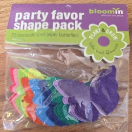 Bloomin Butterfly Plantable Flower Seed Paper 25 each party favor weddings