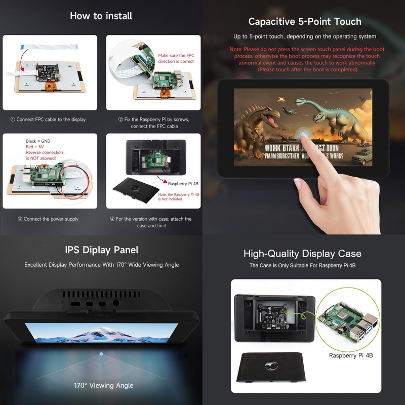 LUCKFOX DSI Capacitive 7 Inch Touch Screen Support 3D Printing