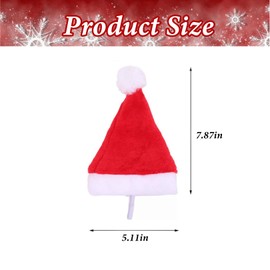 Christmas Dog Hat Santa Hat Pet Costume Cat Christmas Outfit Gifts for Cats Small Dogs, Elastics Includes, 13 * 20cm