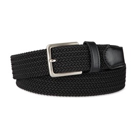 Dockers Men's Casual Everyday Braided Fabric Fully Adjustable Web Belt, Black, 2X (46-48)