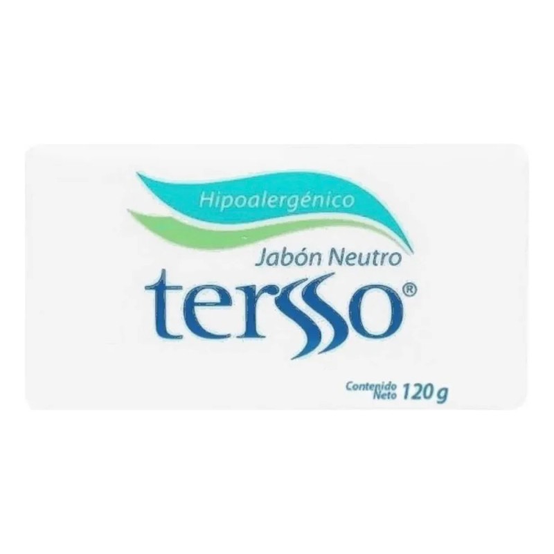Jabón Tersso Neutro Hipoalergénico 120g Para Piel Sensible Cuidado Corporal