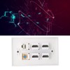 Ethernet Wall Plate, 6 Port Keystone Jack Wall Plate with