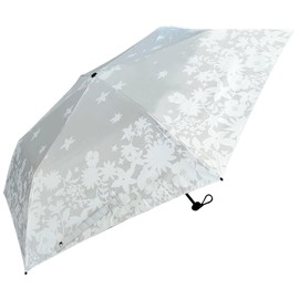 Sun Parasol, UV Protection, Completely Blackout, Heat Blocking, Folding Umbrella, Compact, For Both Sunny and Rainy Weather, Sun Protection, Heatstroke Prevention, Floral × White